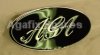 (image for) Large Post 74 Aga range cooker Badge, mounting pins, chrome letters