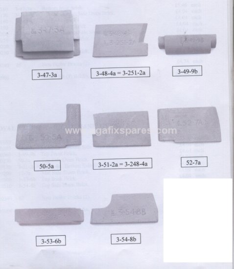 (image for) Full set of 8 firebricks for Rayburn Royal Right Hand Oven - Click Image to Close