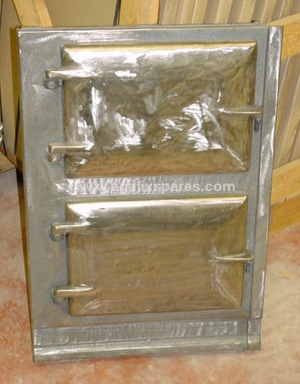 (image for) 4 Oven Front Plate for Standard Aga range cooker - shown with doors - Click Image to Close