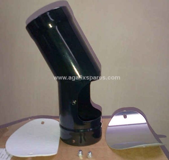(image for) 125m Black Vitreous Enamel Flue Elbow 30 deg - With Sweeping Door - Click Image to Close