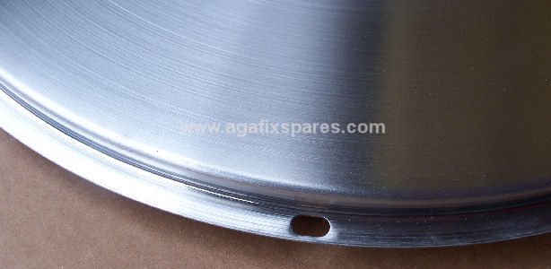 (image for) Alloy Lid Liner Alloy, PRE-DRILLED fits all ROUND Aga range cooker domes since 1941 - Click Image to Close