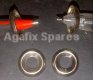 4 Chrome Cup Washers to fit over Spring Handles - Fits Aga range cookers and Rayburn